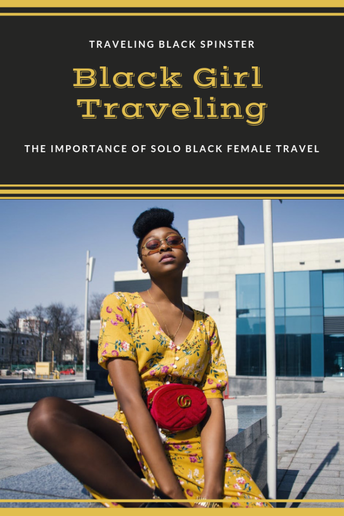 black girl traveling alt image. solo black female travel image